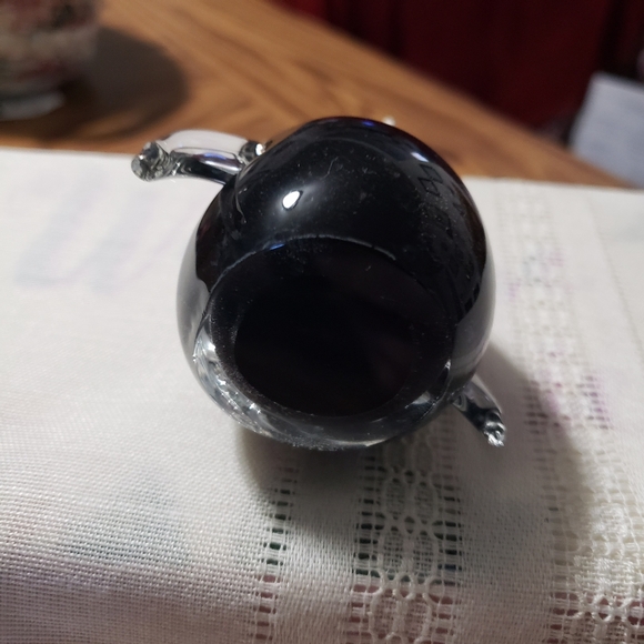 Hand Blown Glass Black Penguin with Clear Glass over it - Picture 8 of 8
